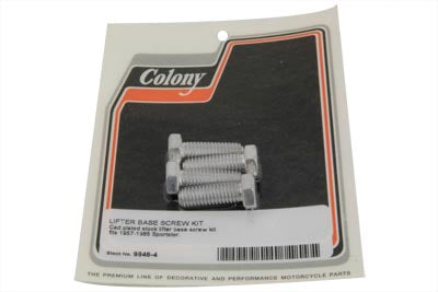 Colony Tappet Block Screw Kit with Cadmium Finish for Harley Davidson XL Models
