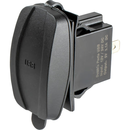 Sea-Dog 426521-1 USB and USB-C Rocker Switch Style Power Socket