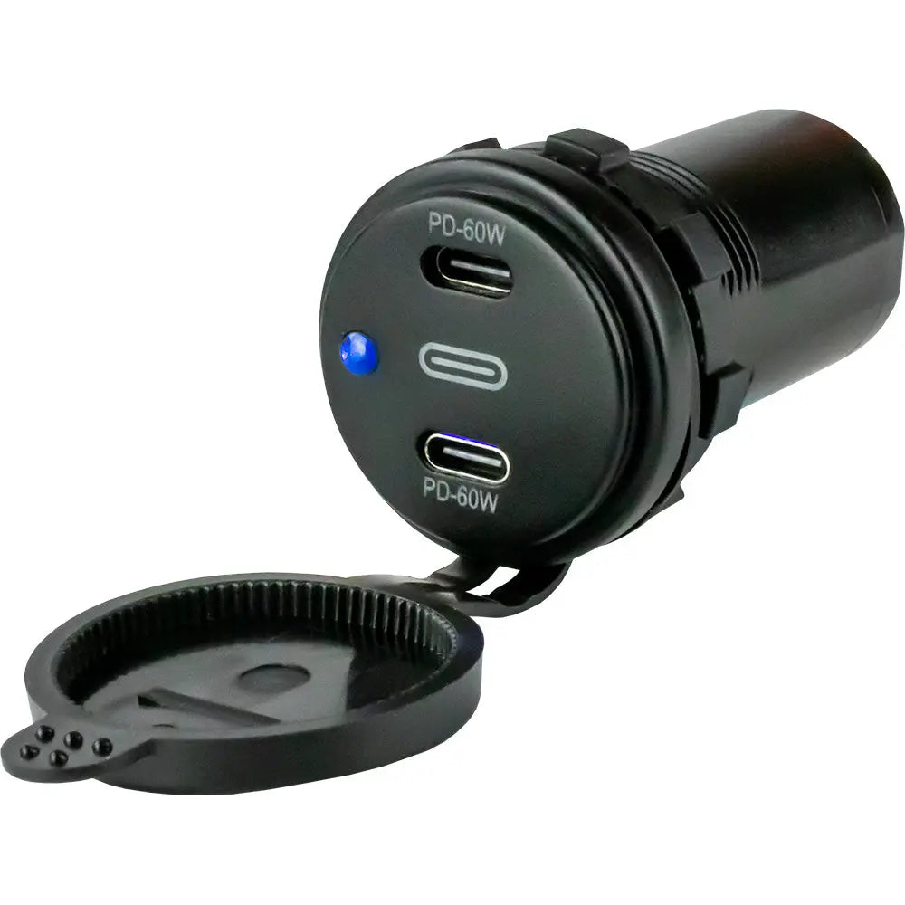 Sea-Dog Dual USB-C Power Socket Part 426522-1 for Marine and Vehicle Applications