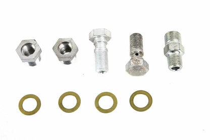 Colony Oil Line Fitting Kit Cadmium for Harley Davidson EL and FL Models by Colony