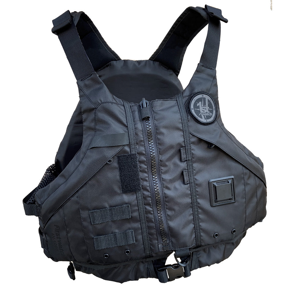 First Watch AV-1000 Kayak Style Duty PFD - Black for XS/S (30-40 inch Chest)