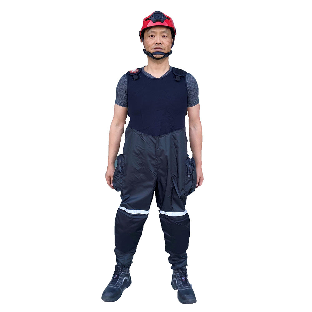 First Watch Responder Utility Waders L/XL - Waterproof Breathable Nylon with Neoprene Chest and Cargo Pockets