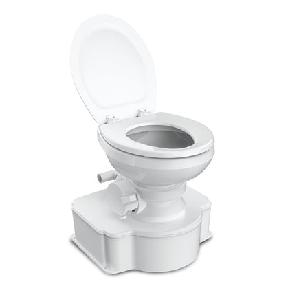 Dometic M65-5000 White Marine Gravity Toilet with Elongated Seat and Foot Pedal, Part 312500001