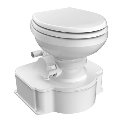 Dometic M65-5000 White Marine Gravity Toilet with Elongated Seat and Foot Pedal, Part 312500001