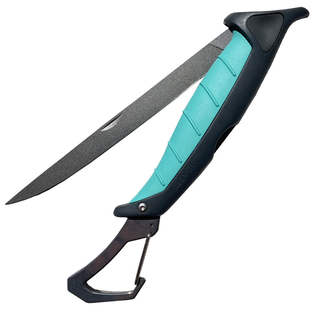 Toadfish Stowaway Folding Fillet Knife with Built-In Carabiner - 7 Inch