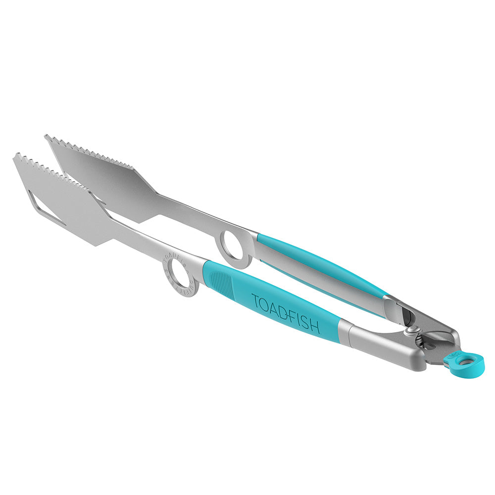 Toadfish Ultimate Grill Tongs - Versatile Stainless Steel Barbecue Tool with Built-in Spoon Rest