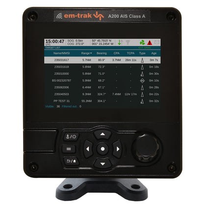 em-trak A200 Class A AIS Transceiver with Integrated Color Display and GPS