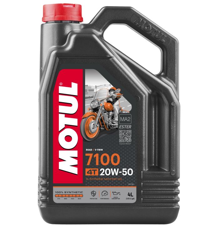 MOTUL 7100 20W50 4T Motorcycle Oil - 4 Liter Bottle