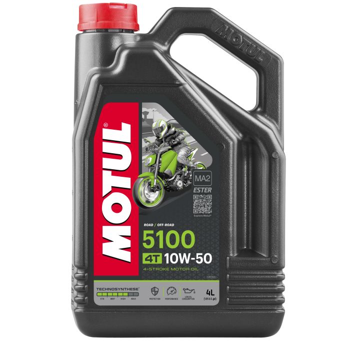 MOTUL 5100 10W50 4T Motor Oil - 4 Liter Bottle