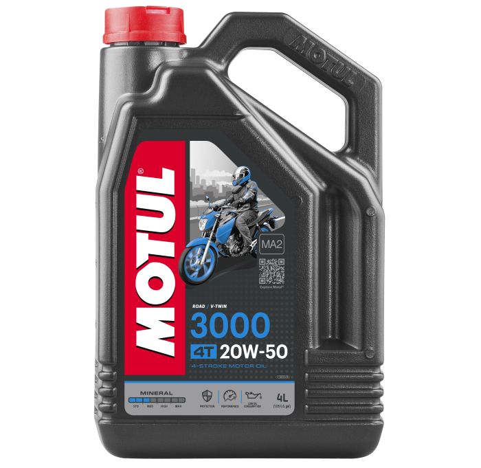 MOTUL 3000 20W50 4T Motor Oil - 4 Liter Bottle