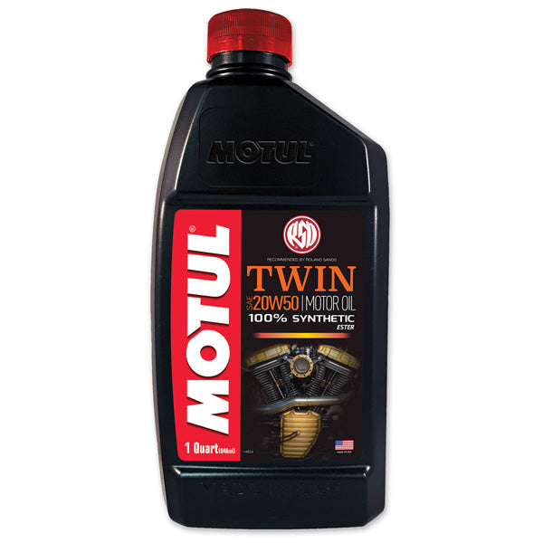 MOTUL Twin 4T 20W50 Synthetic Motorcycle Oil 1L - High-Performance 100% Synthetic Lubricant