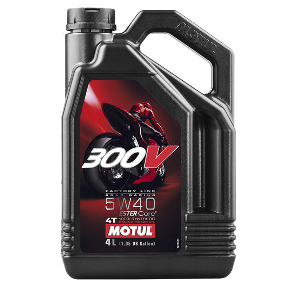 MOTUL 300V FL Road Racing 5W40 Synthetic Motor Oil - 4 Liter