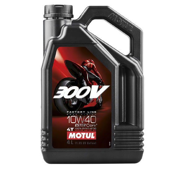 MOTUL 300V FL Road Racing 10W-40 Synthetic Motor Oil - 4 Liters