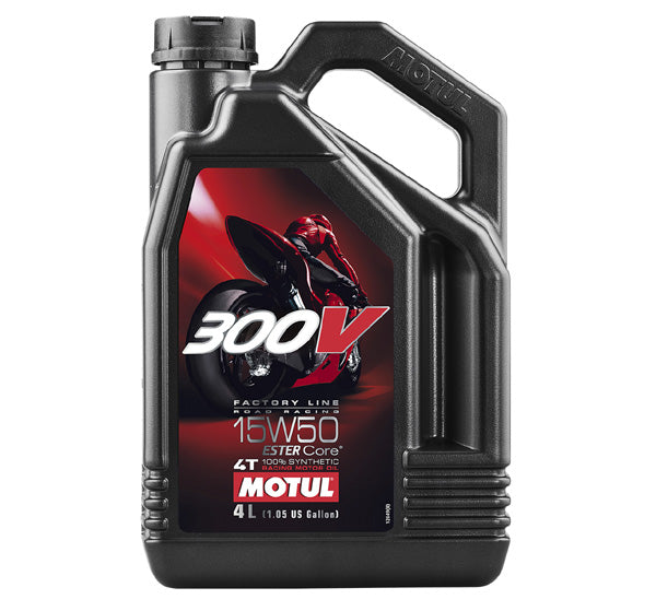 MOTUL 300V FL Road Racing 15W50 Motor Oil - 4 Liter Container