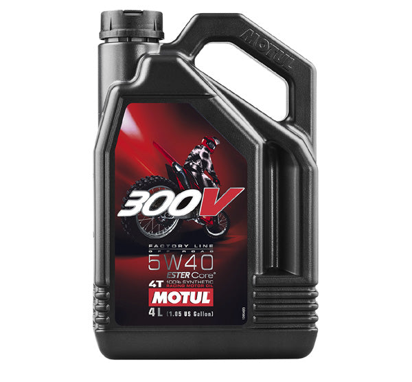 MOTUL 300V FL Off Road 5W40 Synthetic Motor Oil – 4 Liter Container