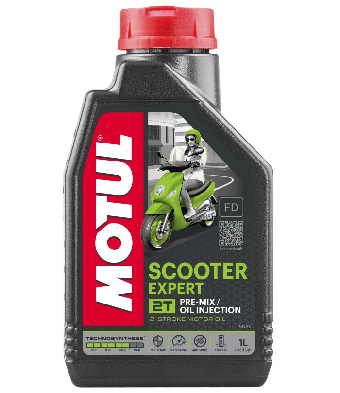 MOTUL Scooter Expert 2T 1 Liter - High-Performance Two-Stroke Oil for Scooters