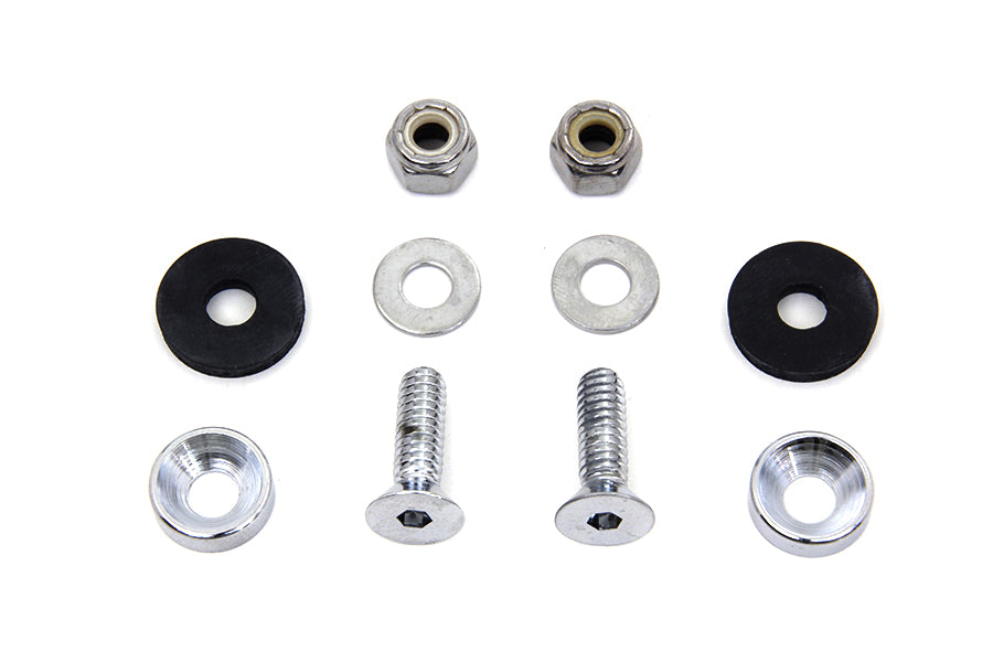 Colony License Plate Mount Kit with Vibration-Reducing Rubber Insulators