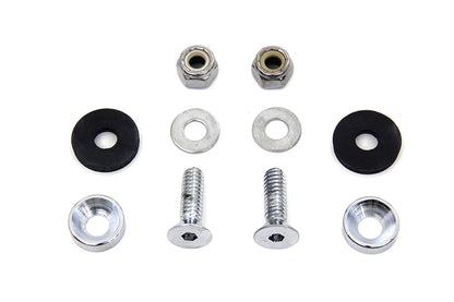 Colony License Plate Mount Kit with Vibration-Reducing Rubber Insulators