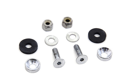 Colony License Plate Mount Kit with Vibration-Reducing Rubber Insulators