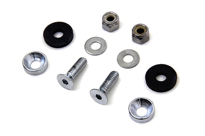 Colony License Plate Mount Kit with Vibration-Reducing Rubber Insulators