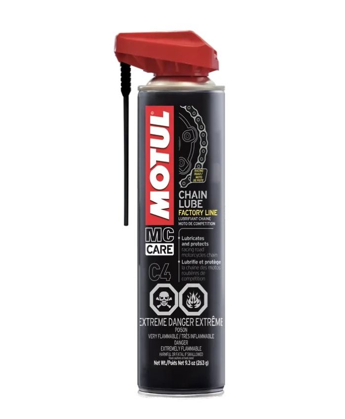 MOTUL C4 Chain Lube FL - 0.4 Liter Can for Motorcycles and Bicycles