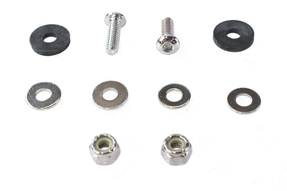 Colony Button Allen Style License Plate Mount Kit with Vibration-Reducing Rubber Insulators