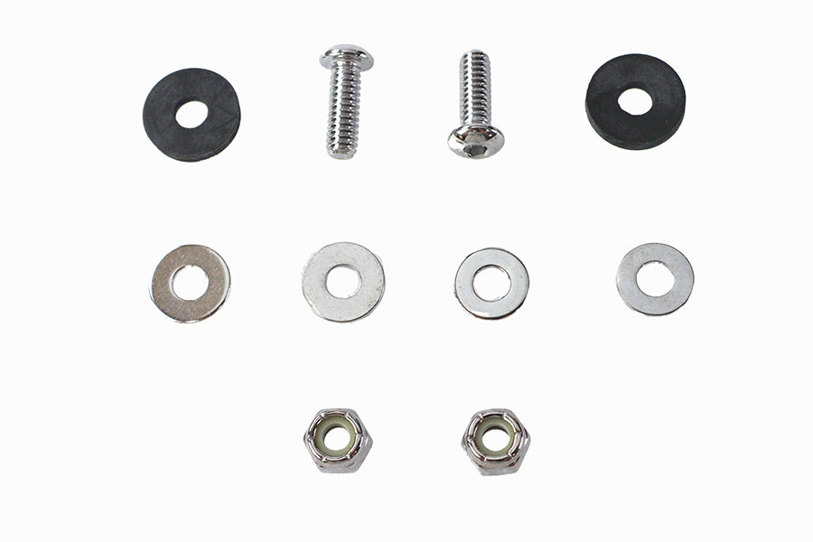 Colony Button Allen Style License Plate Mount Kit with Vibration-Reducing Rubber Insulators