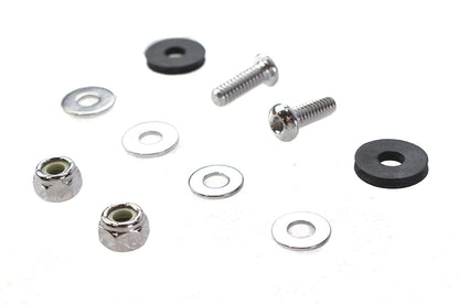 Colony Button Allen Style License Plate Mount Kit with Vibration-Reducing Rubber Insulators