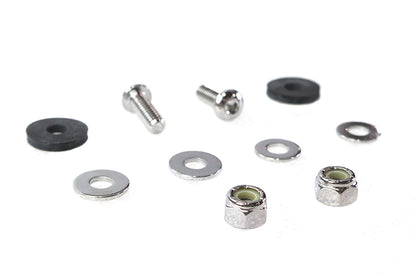 Colony Button Allen Style License Plate Mount Kit with Vibration-Reducing Rubber Insulators