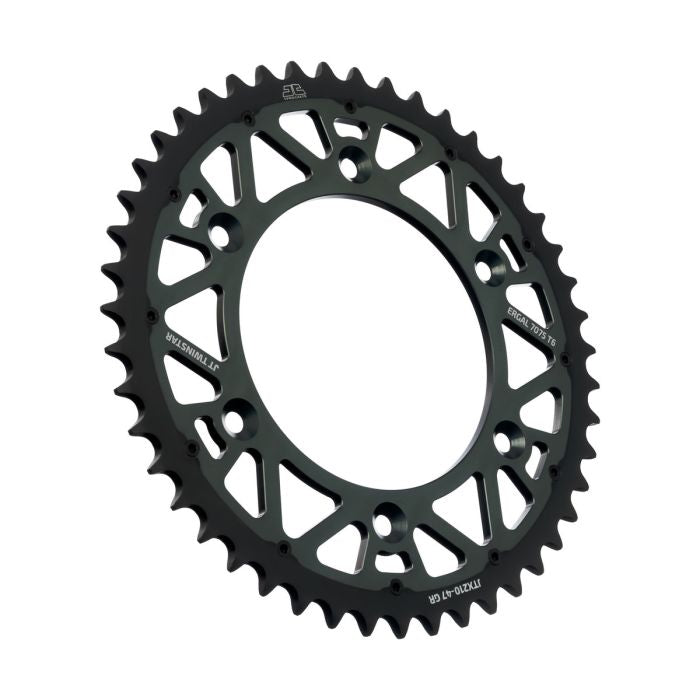 JT Sprocket TwinStar Gray 47-Tooth Chain Sprocket - Part JTX210.47GR