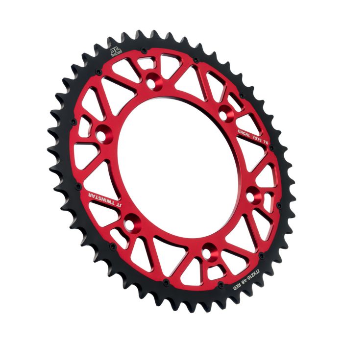 JT Sprocket TwinStar Red 48-Tooth Sprocket - Part Number JTX210.48RED