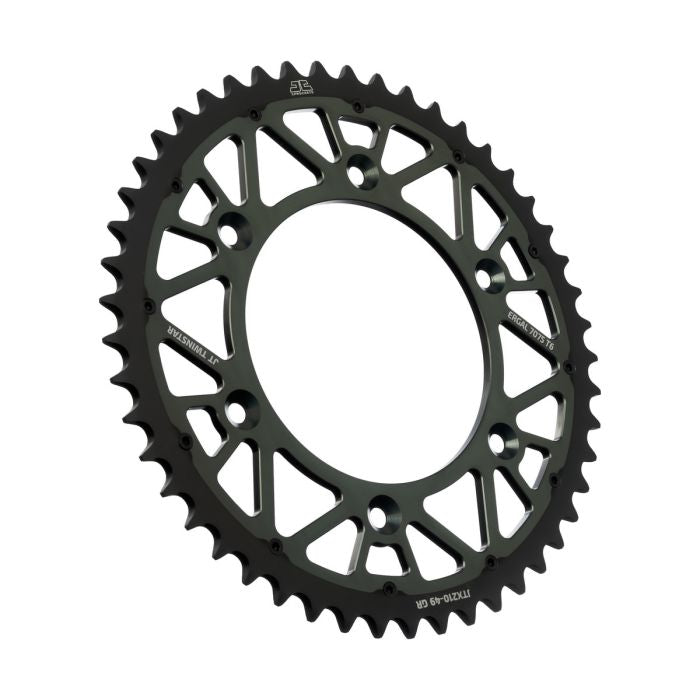 JT Sprocket TwinStar Gray 49-Tooth Sprocket - Part Number JTX210.49GR