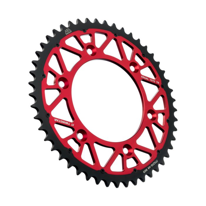 JT Sprocket TwinStar Red 49-Tooth Sprocket - Part Number JTX210.49RED