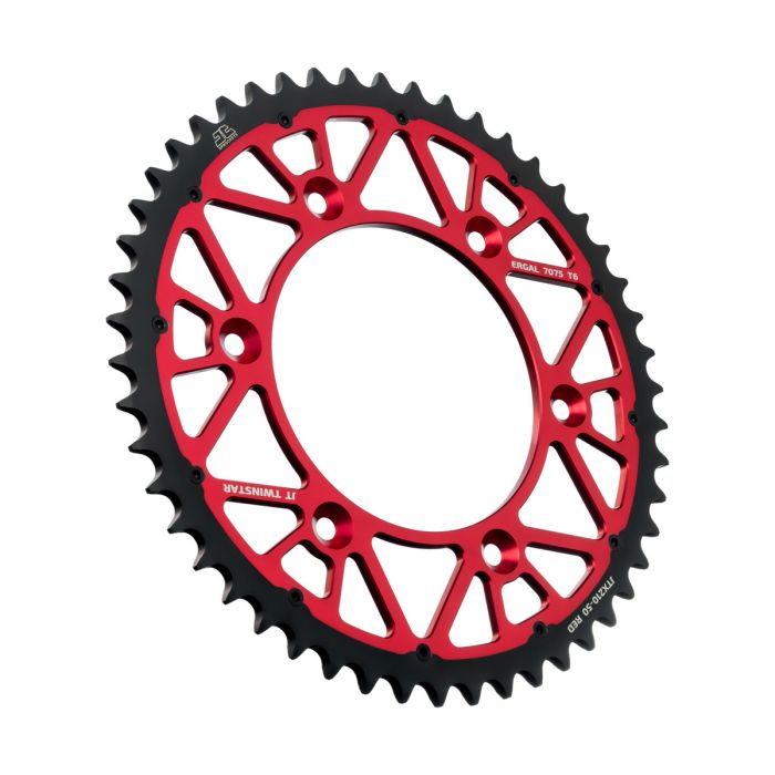 JT Sprocket TwinStar Red 50-Tooth Sprocket – Heavy-Duty Chain Drive Component