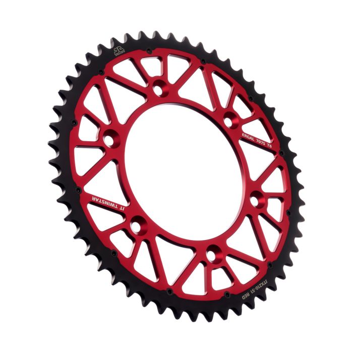 JT Sprocket TwinStar Red 51-Tooth Sprocket (Part Number: JTX210.51RED)
