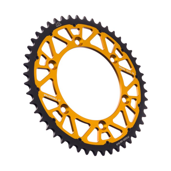 JT Sprocket TwinStar Gold 48-Tooth Sprocket JTX251.48GLD for Heavy Machinery and Bikes