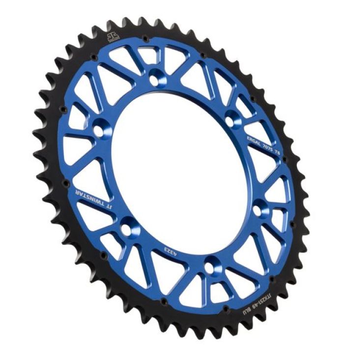 JT Sprocket TwinStar 49-Tooth Blue Sprocket - Part Number JTX251.49BLU