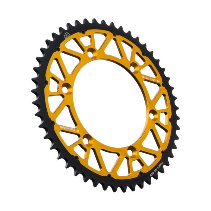 JT Sprocket TwinStar Gold 49-Tooth Sprocket (Part No. JTX251.49GLD)