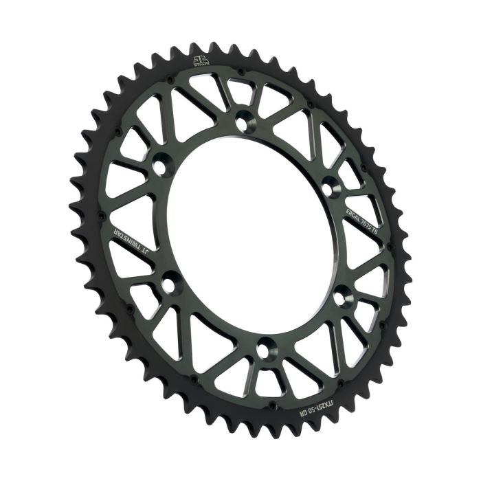 JT Sprocket TwinStar 50-Tooth Gray Sprocket JTX251.50GR for Heavy-Duty Applications