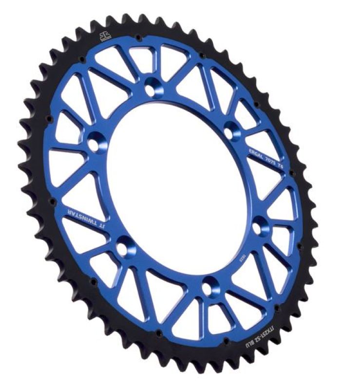 JT Sprocket TwinStar Blue 52-Tooth - High-Performance Sprocket for Heavy-Duty Applications