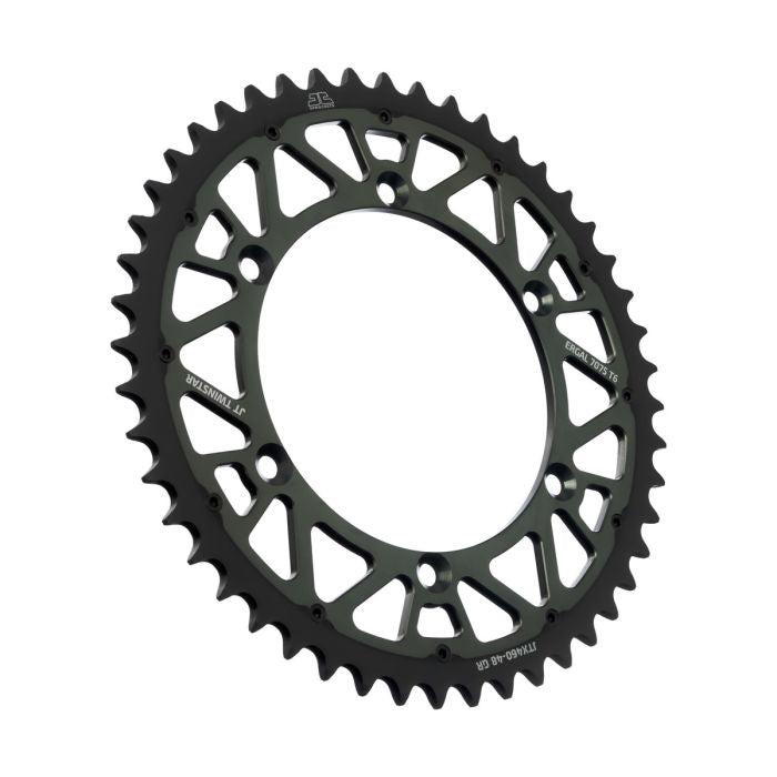 JT Sprocket TwinStar Gray 48-Tooth - High-Performance Chain Sprocket for Heavy-Duty Applications
