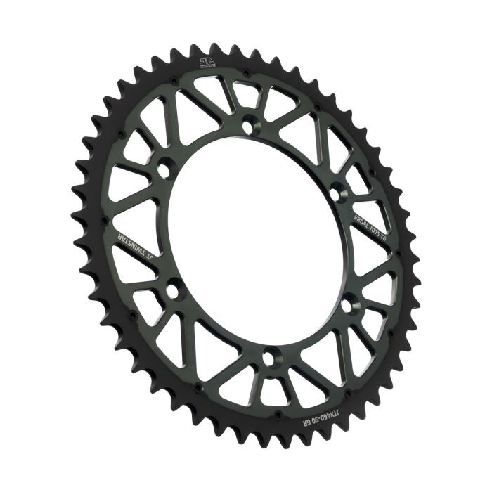 JT Sprocket TwinStar Gray 50-Tooth Rear Sprocket - Part Number JTX460.50GR