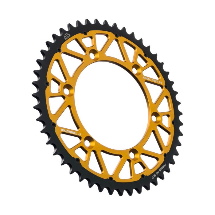 JT Sprocket TwinStar Gold 48-Tooth Sprocket - High Performance Chain Drive Component
