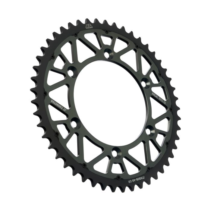 JT Sprocket TwinStar Gray 49-Tooth Chain Sprocket - Part JTX808.49GR