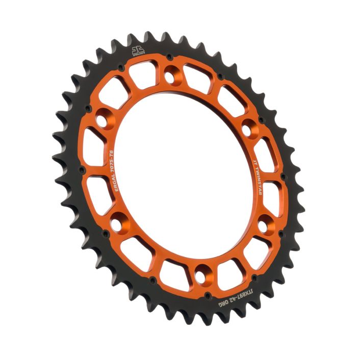 JT Sprocket TwinStar Orange 42-Tooth – High-Performance Motorcycle Sprocket