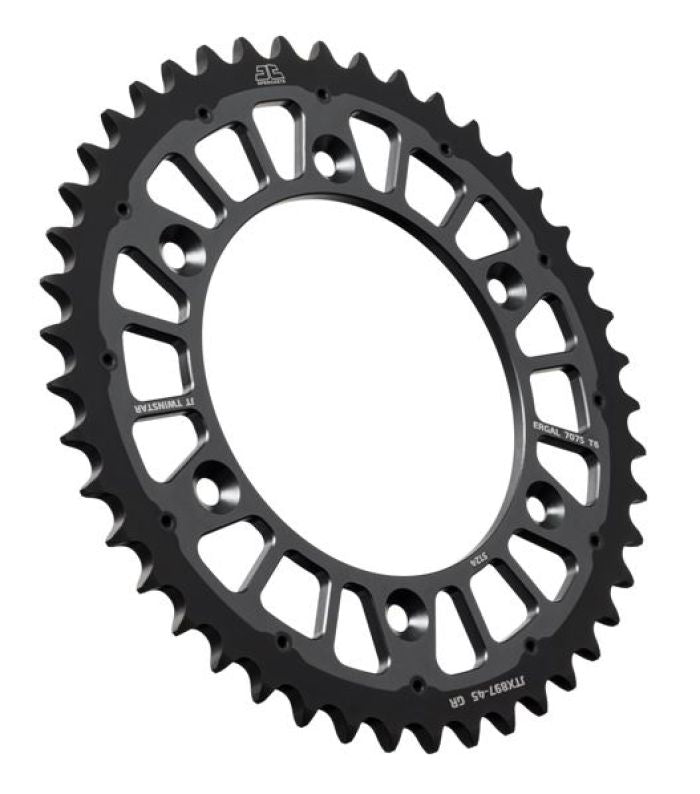 JT Sprocket TwinStar Gray 45-Tooth - Durable and Precise Chain Drive Sprocket