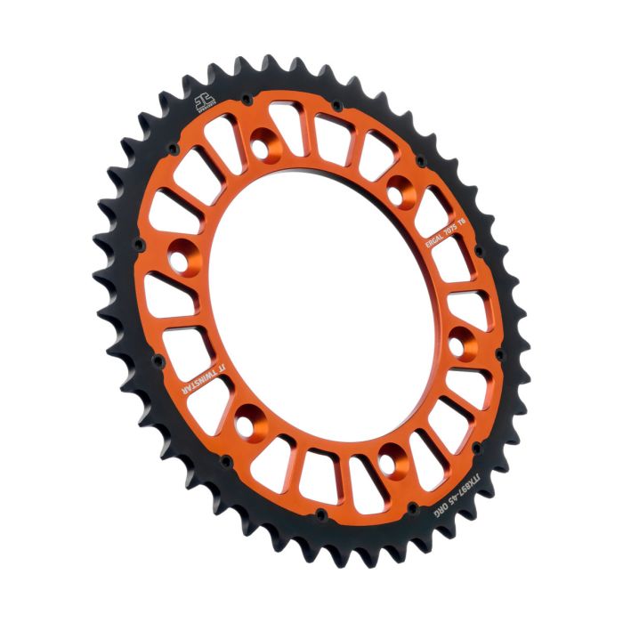 JT Sprocket TwinStar Orange 45-Tooth - Durable Chain Sprocket for Heavy-Duty Applications