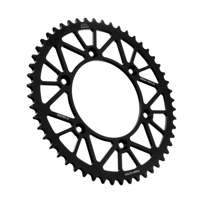 JT Sprocket Rear Alloy Sprocket Black 52-Tooth - Durable Motorcycle Chain Gear