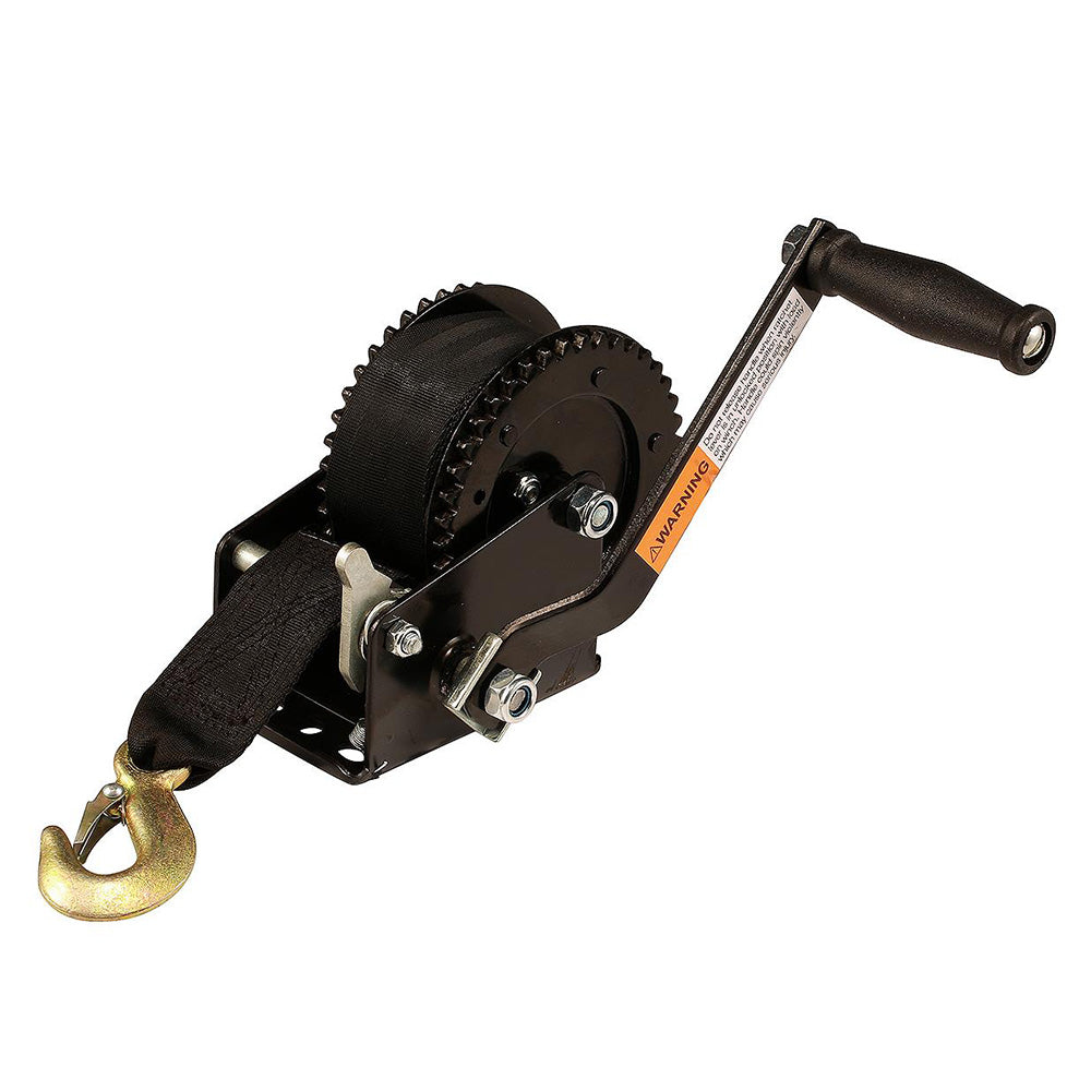 Attwood Marine 2000 lb Dual Drive Winch with 2" x 20' Nylon Strap