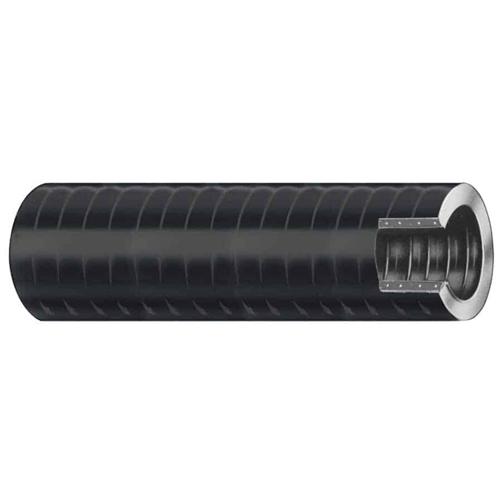 Trident Marine 1-1/8 inch x 50 ft VAC XHD Bilge and Live Well Hose with Hard PVC Helix - Black